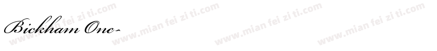 Bickham One字体转换